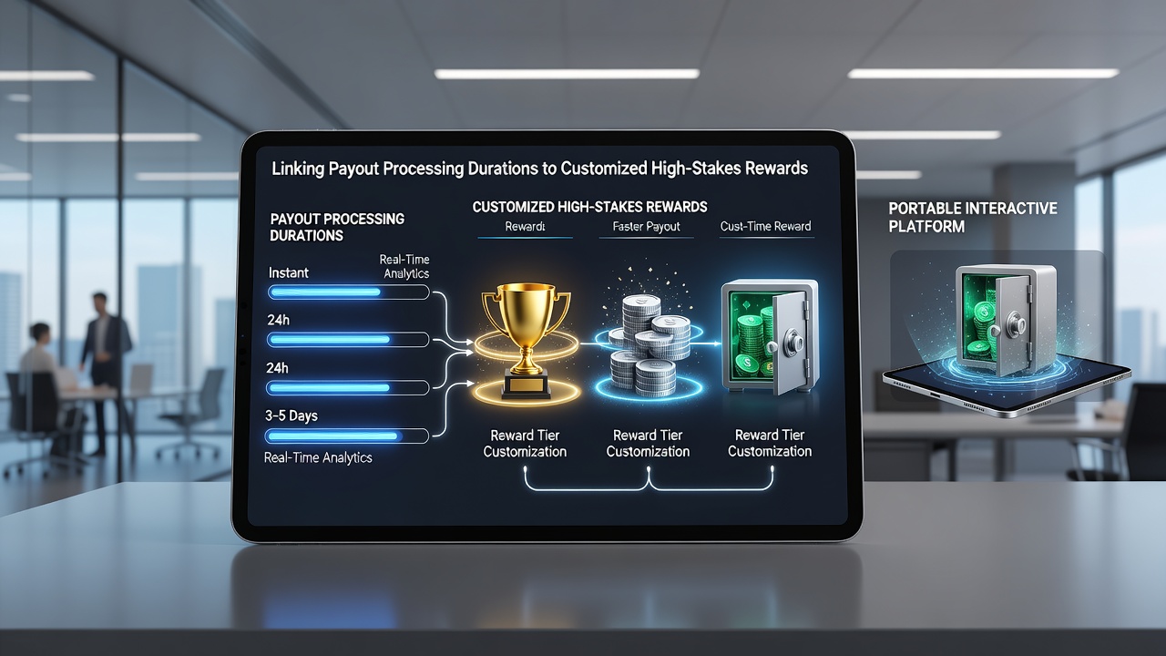 Detailed view of reward tiers and settlement time indicators on a mobile casino dashboard