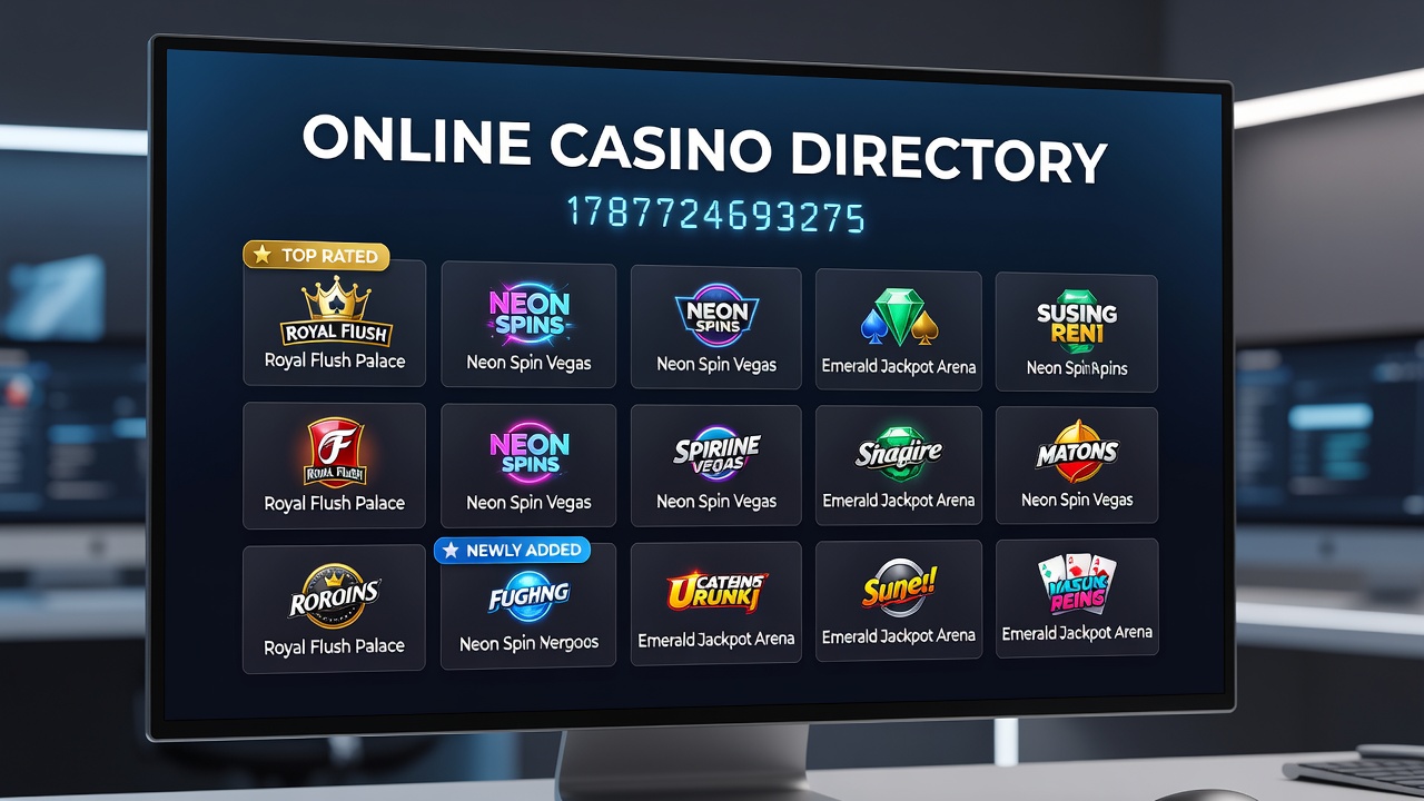 Mobile view of casino directory with bonus comparison charts and regional licensing badges