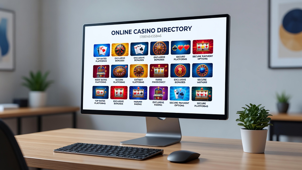 Detailed view of casino review sections and bonus comparison tables within a directory platform