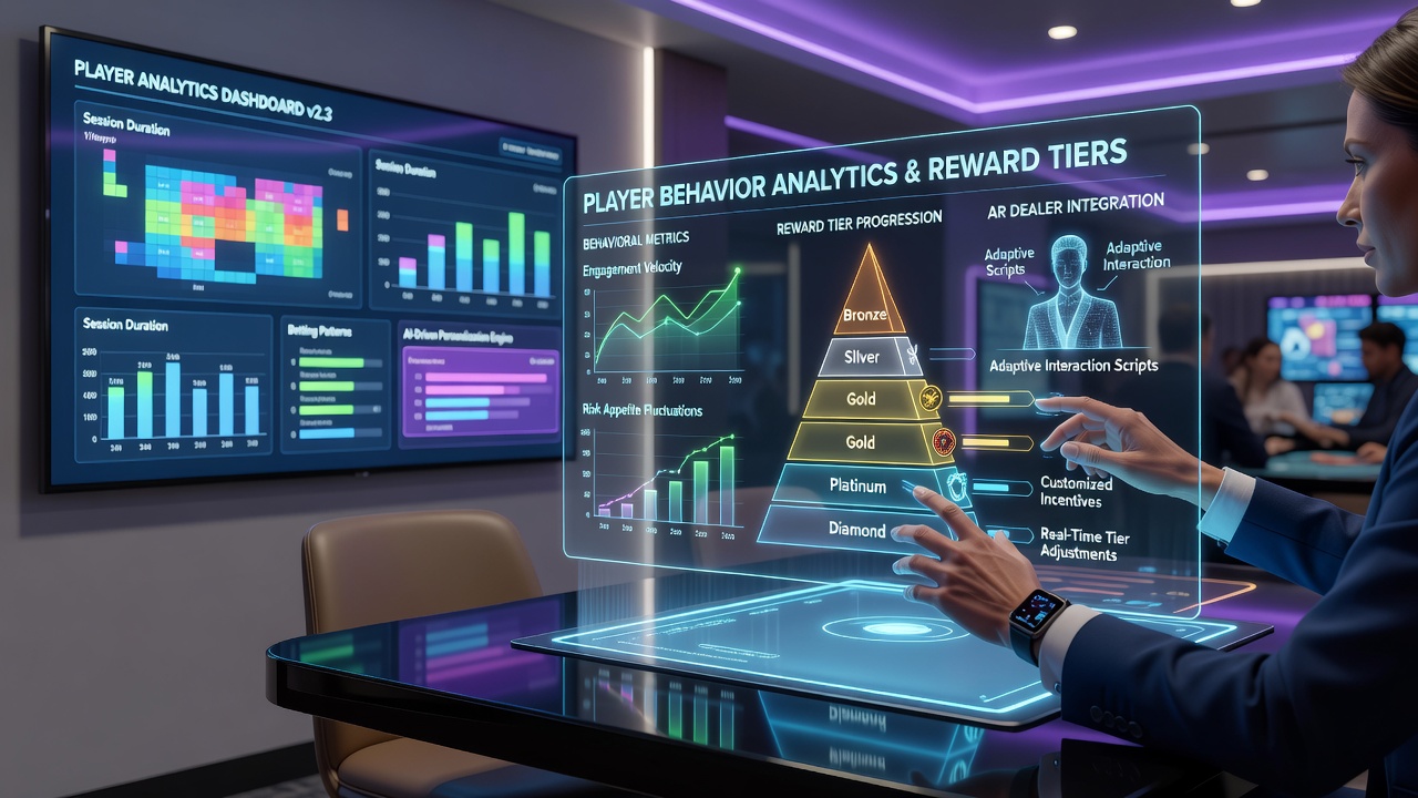 Mobile augmented reality view of customized reward notifications appearing during live dealer gameplay