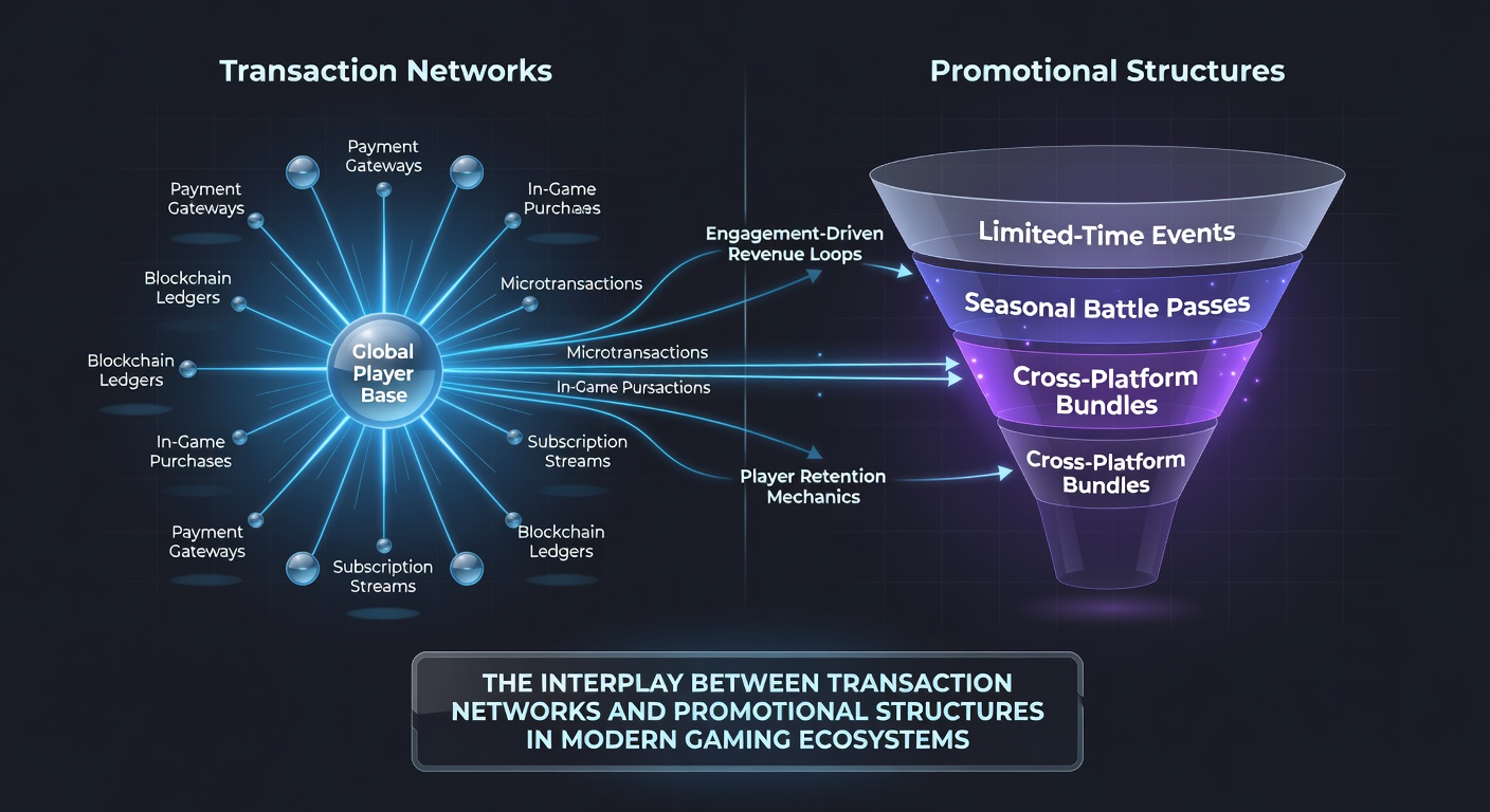 Infographic illustrating promotional bonus flows linked to different payment networks